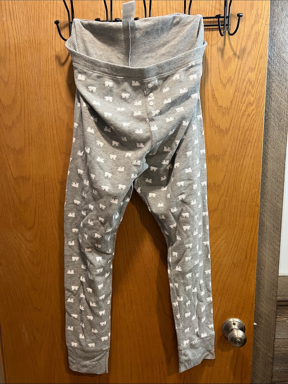 Old Navy Gray Leggings with White Bear Print
